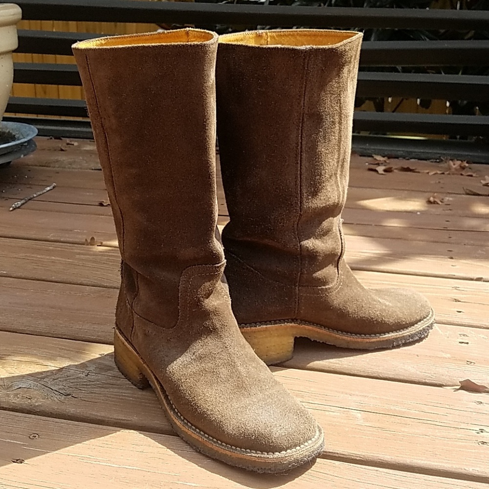 Gorgeous vintage suede Frye Campus boots 9.5